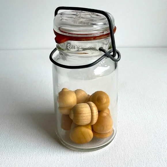 Cute Little Vintage Latch Top Glass '1776' Jar with Lid - Picture 2 of 4